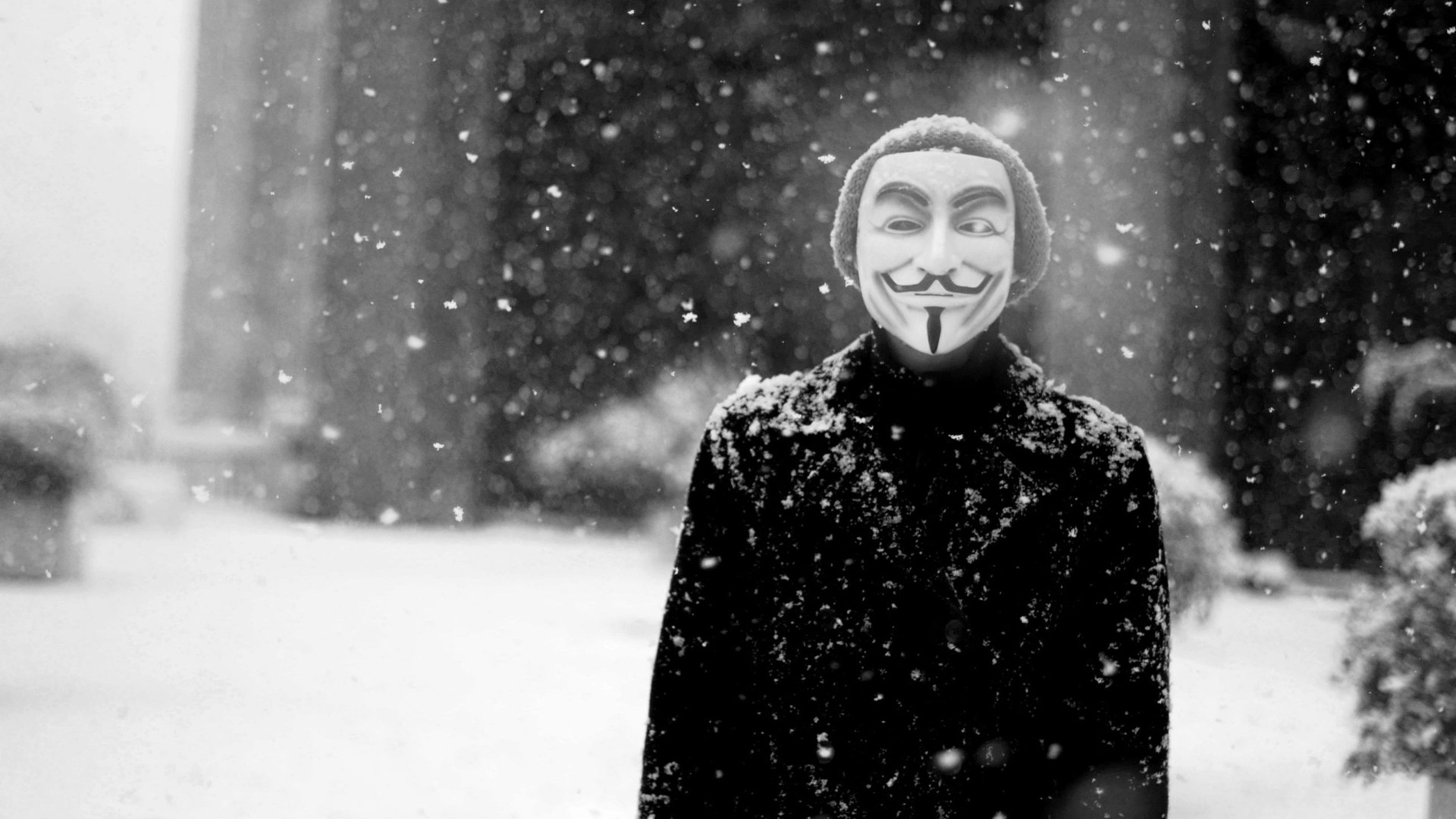 Hd Guy In Anonymous Mask - HD Wallpaper 