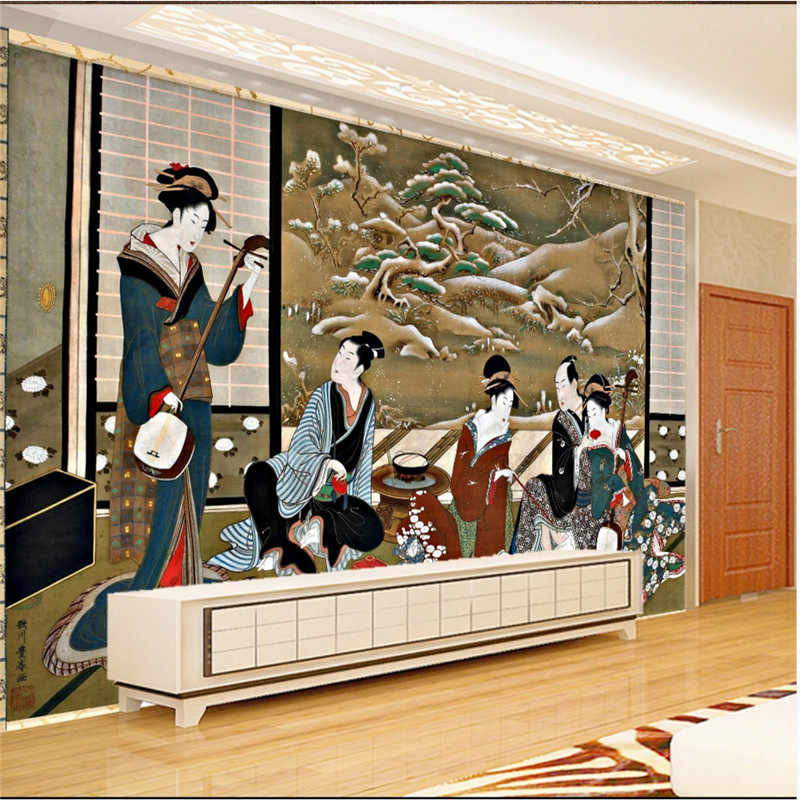 Hd Ukiyo-e Painting Winter Club Singers Industrial - Winter Party By Artist: Utagawa Toyoharu - HD Wallpaper 