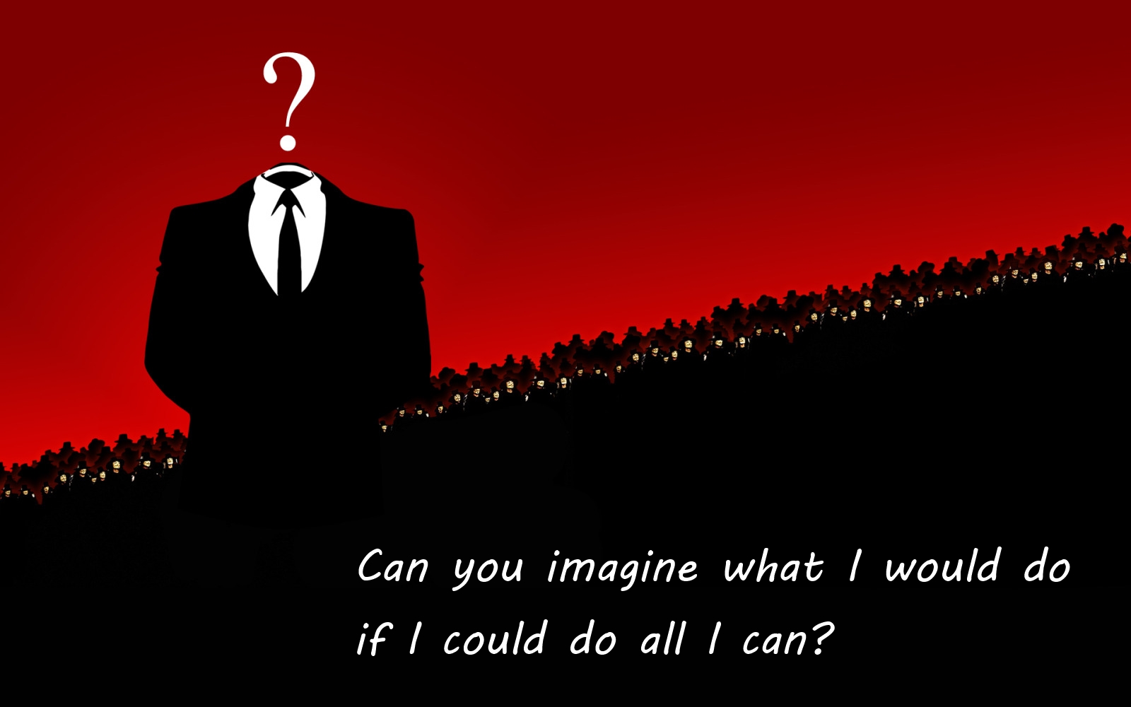 Red Anonymous - HD Wallpaper 