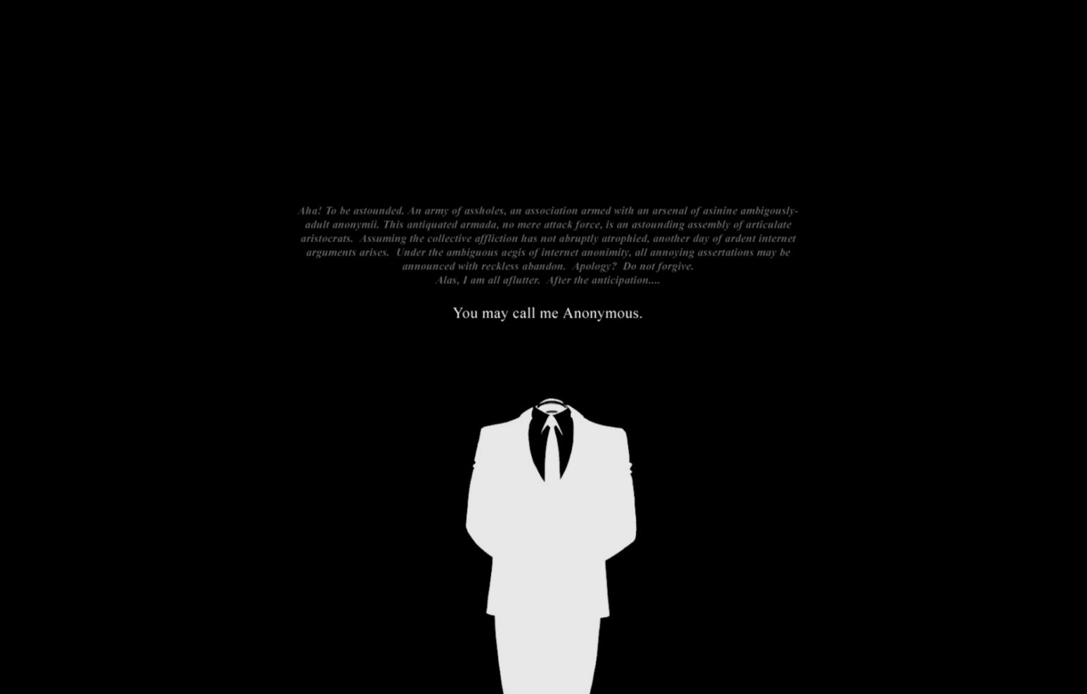 Anonymous Quotes Hd - Silhouette - HD Wallpaper 