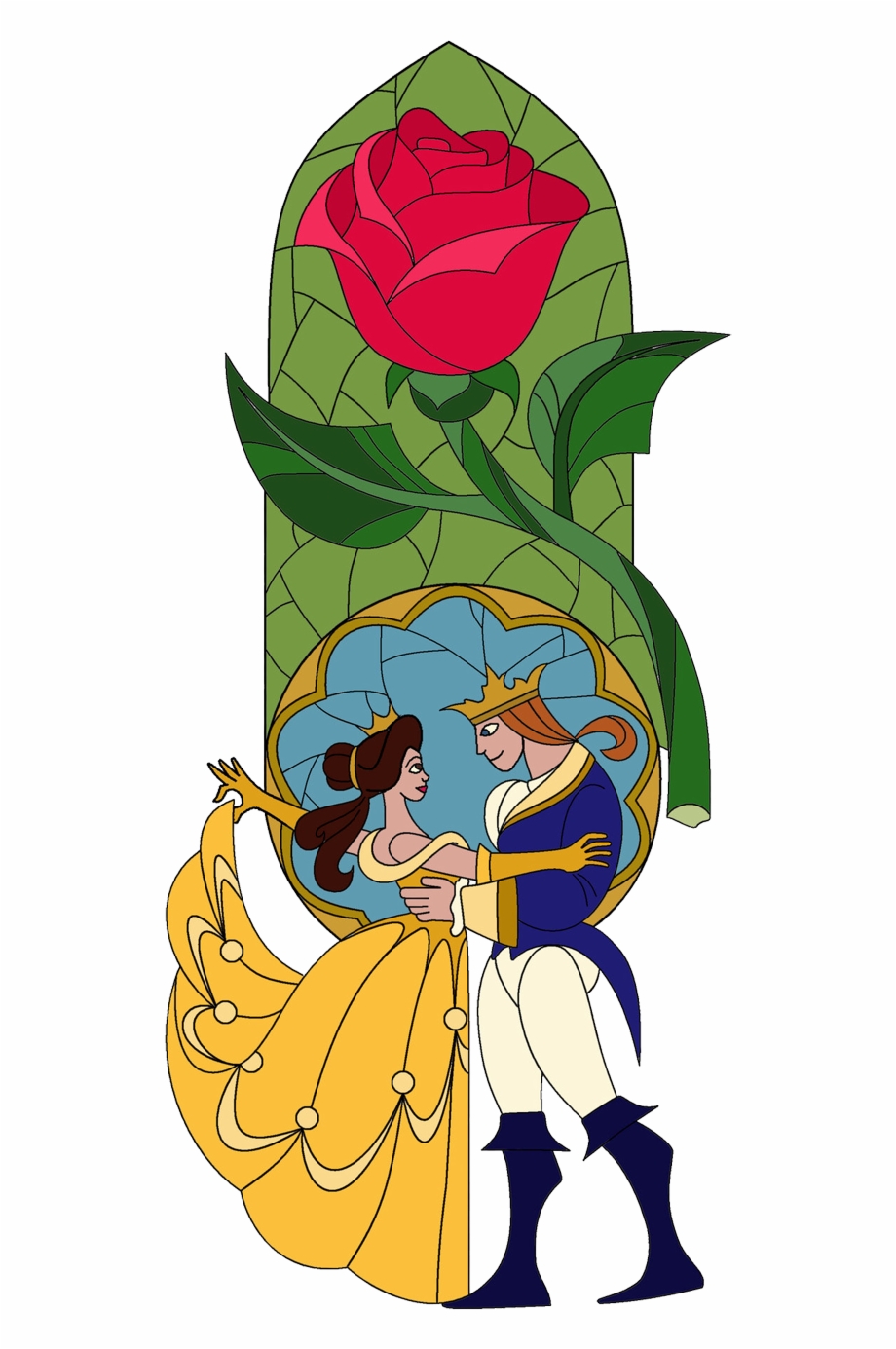 Beauty And The Beast New Logo Source Beauty- - Beauty And The Beast Rose  Cartoon - 920x1385 Wallpaper 