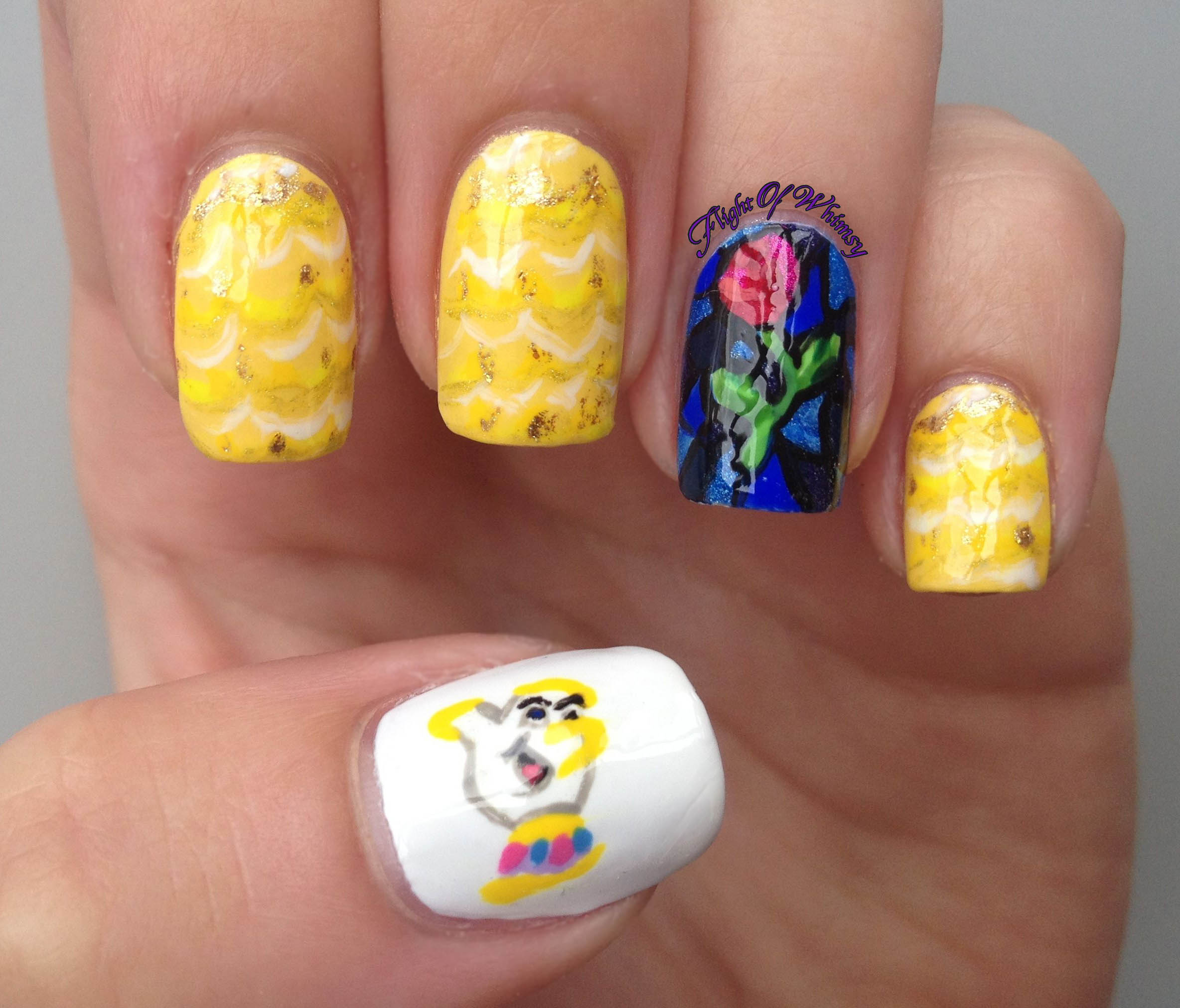 Img - Beauty And The Beast Nail Designs - HD Wallpaper 