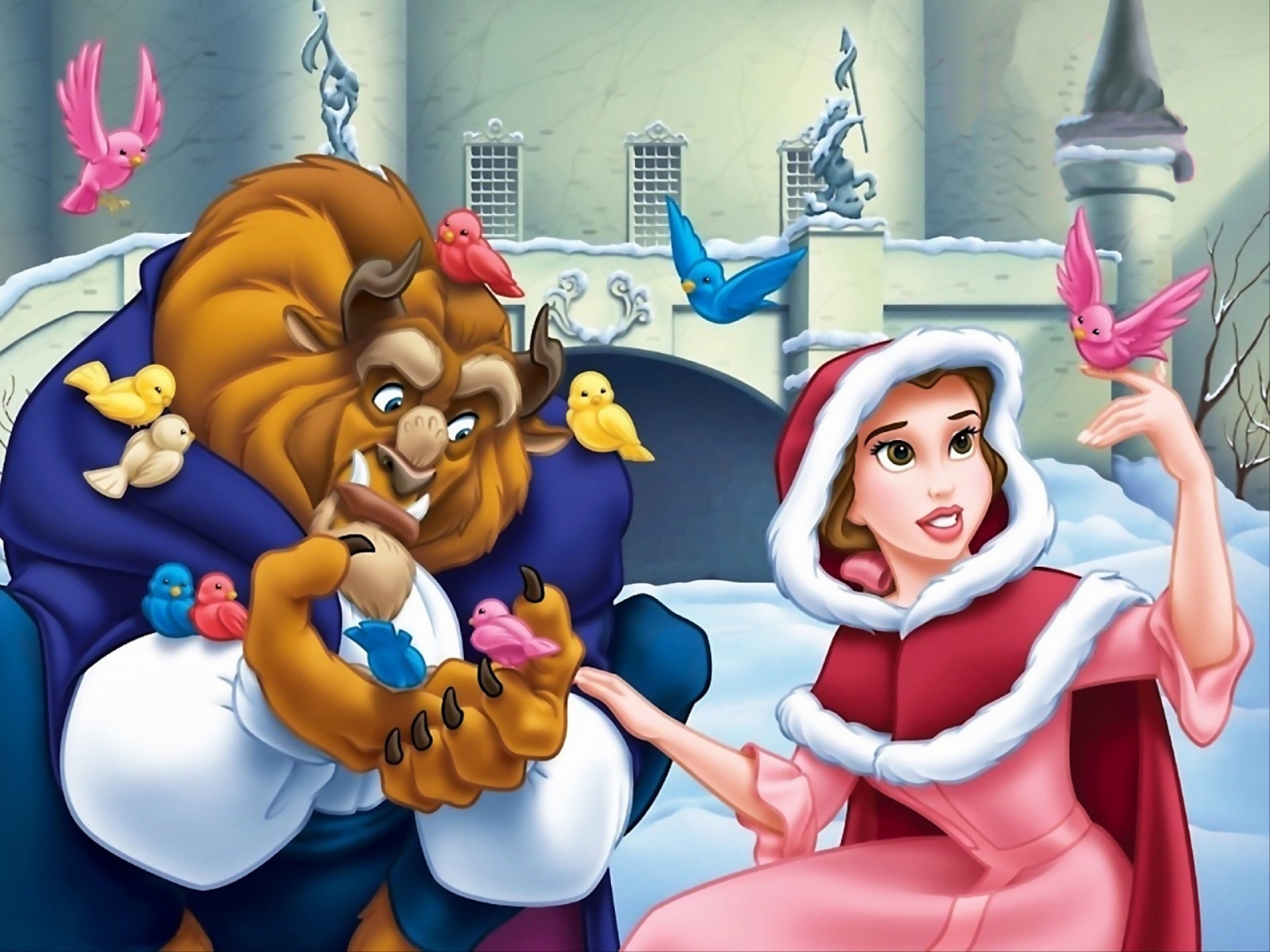 Beauty And The Beast Disney Hd Wallpapers - Beauty And The Beast Bird - HD Wallpaper 