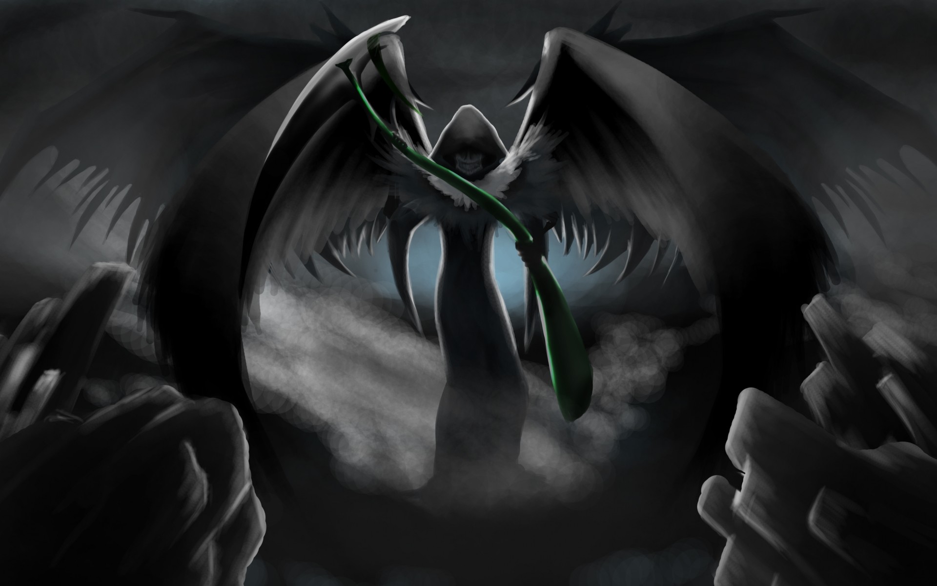 Grim Reaper With Wings Wallpaper, Wallpaper, Grim Reaper - Grim Reaper Anime  Art - 1920x1200 Wallpaper 