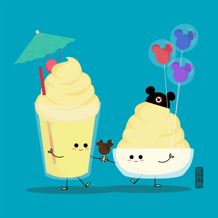 Milkshake Clipart Wallpaper Disney - Cartoon Dole Whip Disney - HD Wallpaper 