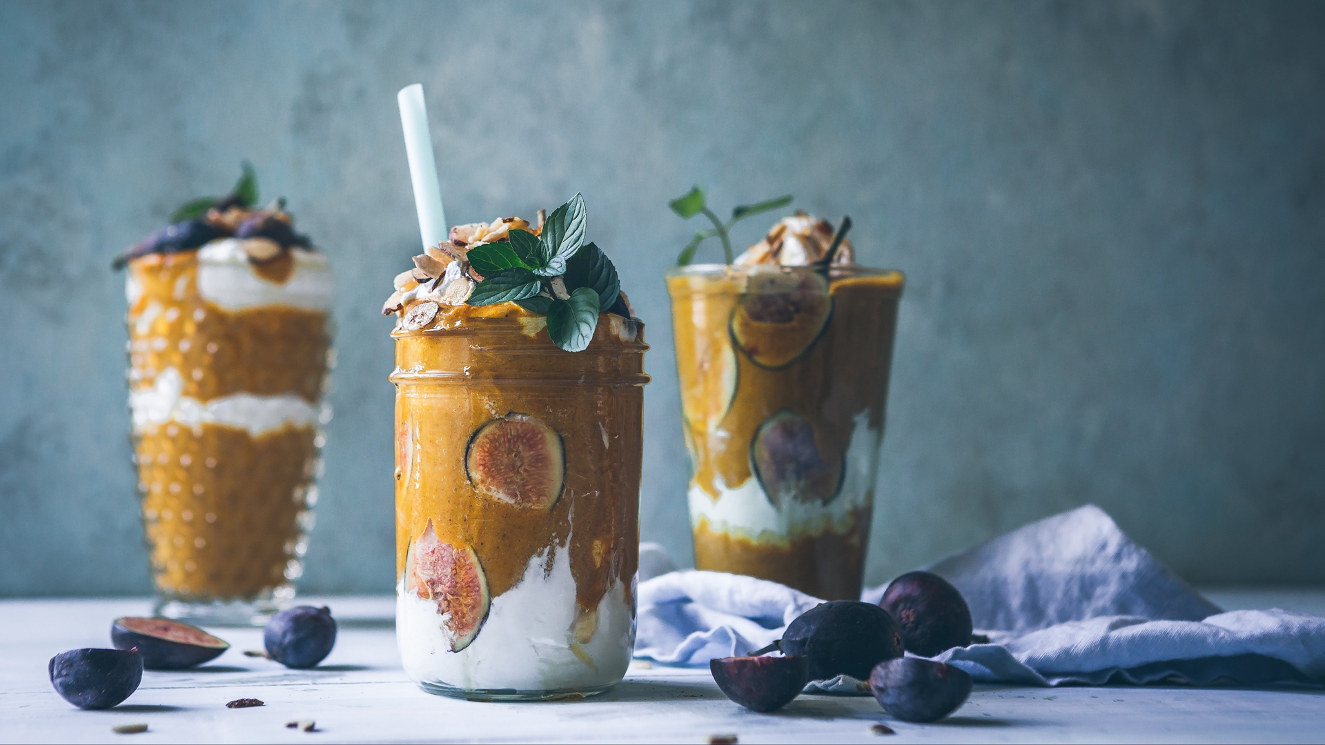 Wallpaper Dessert, Figs, Cream - Cream Desktop Wallpaper 4k - HD Wallpaper 