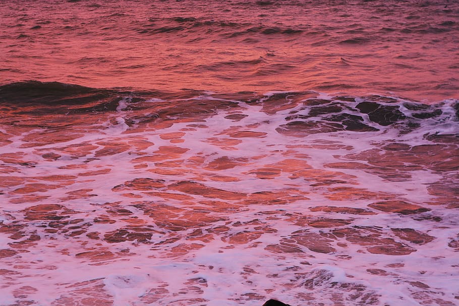 View Of Body Of Water, Ocean Waves, Sea, Sunshine, - Vsco Wallpapers For Laptop Pink - HD Wallpaper 
