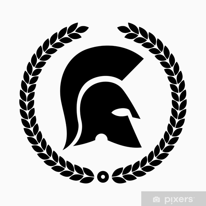Spartan Helmet Logo Circle - HD Wallpaper 