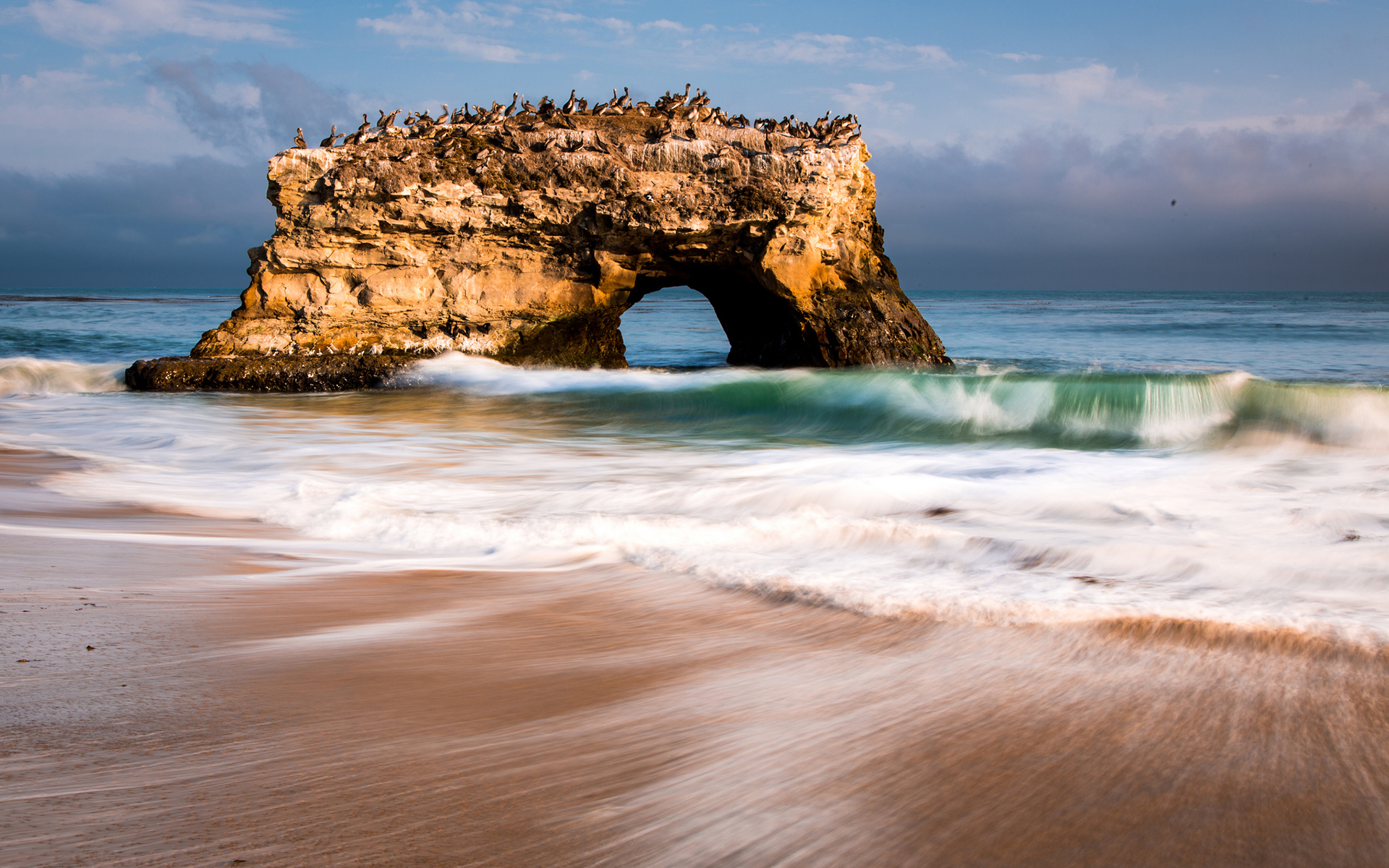 Natural Bridges State Beach - HD Wallpaper 