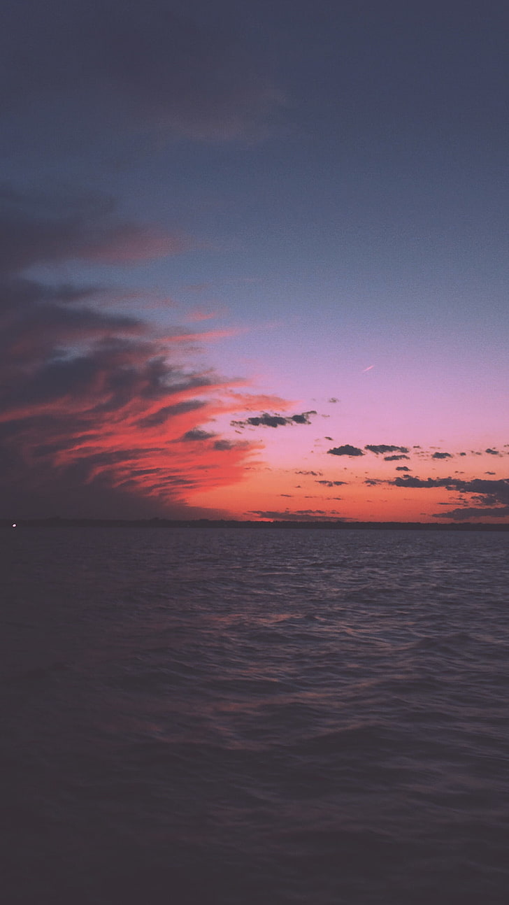 Sea, Sunset, Clouds, Portrait Display, Sky, Water, - Sunset - HD Wallpaper 