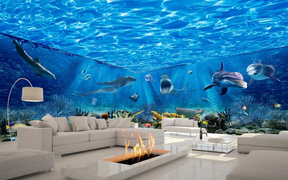 Custom Photo Wallpaper Sea World Theme Beautiful Dream - טפט תמונה תלת מימד - HD Wallpaper 