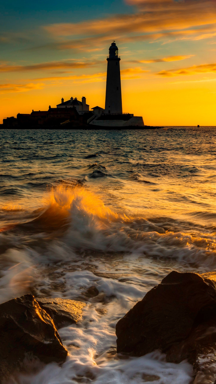 Sea Sunset Wallpaper - HD Wallpaper 
