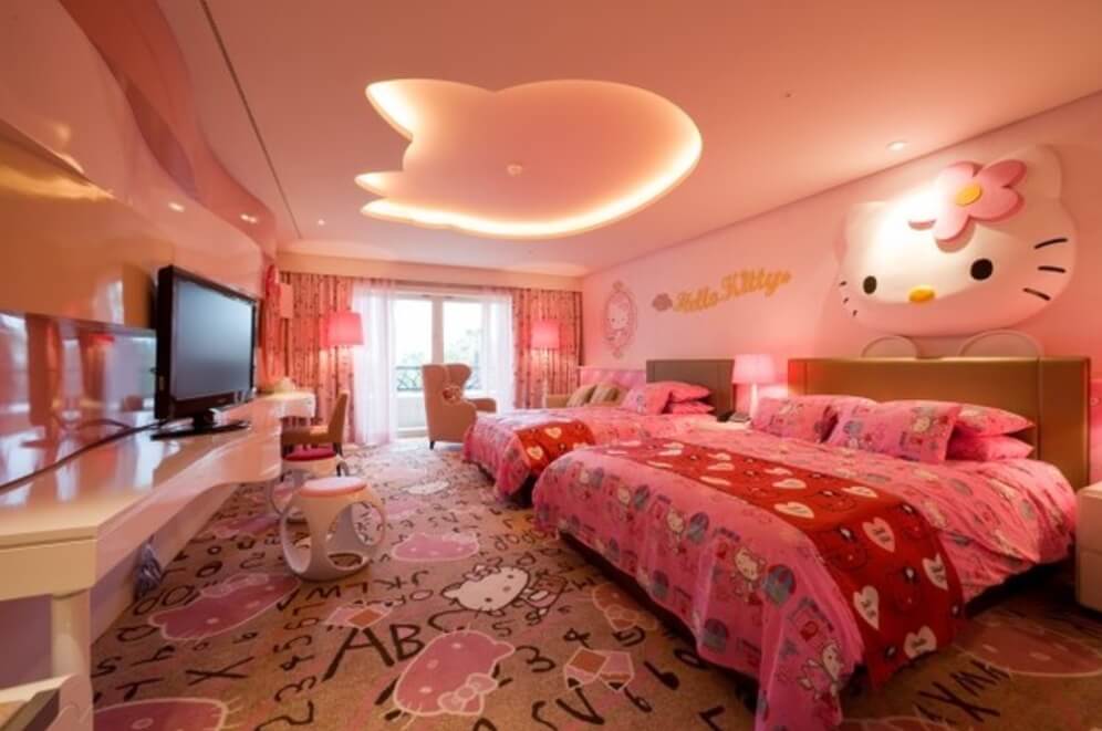 Hello Kitty Bedroom For Teenagers - HD Wallpaper 