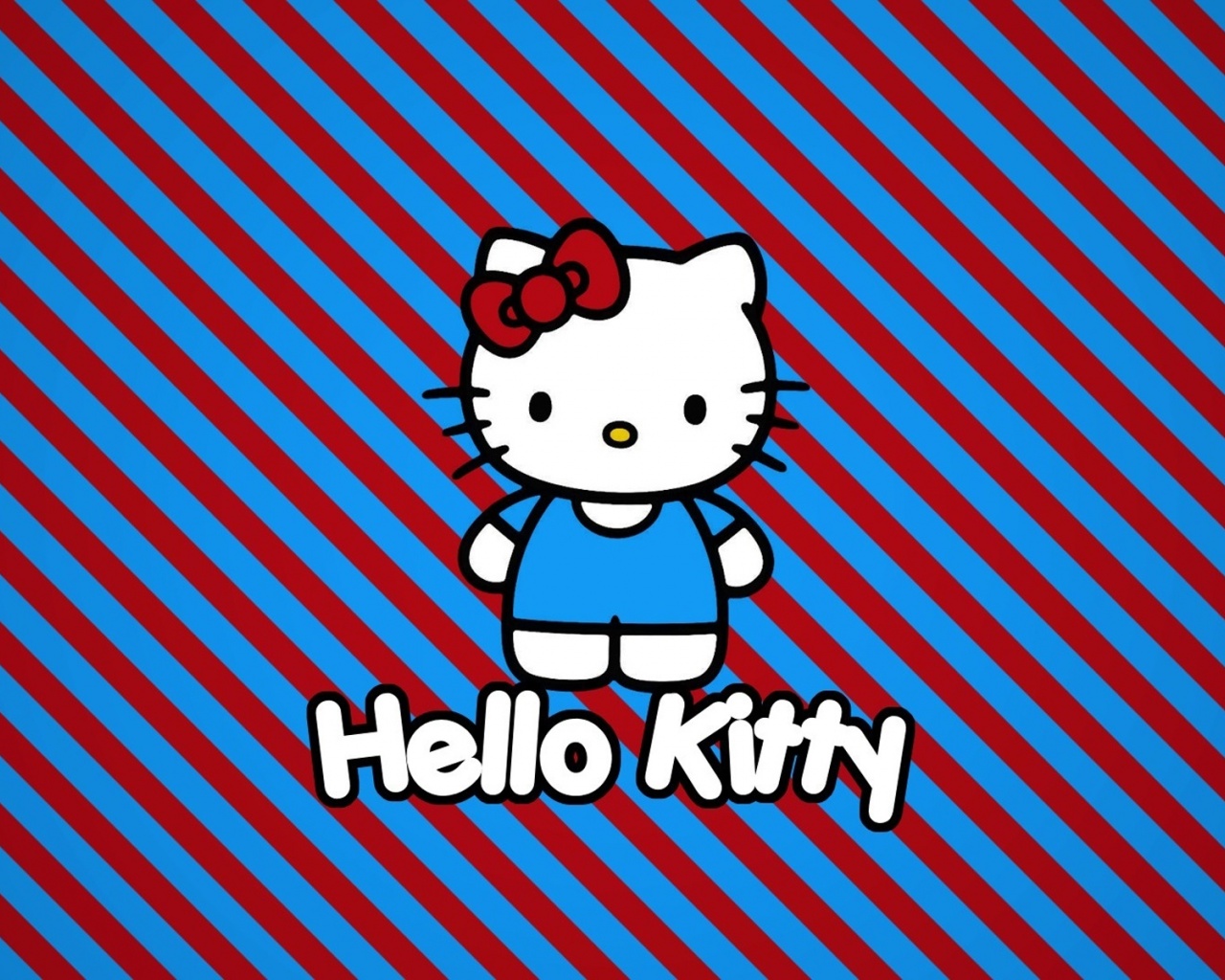 Cute Hello Kitty Blue - HD Wallpaper 
