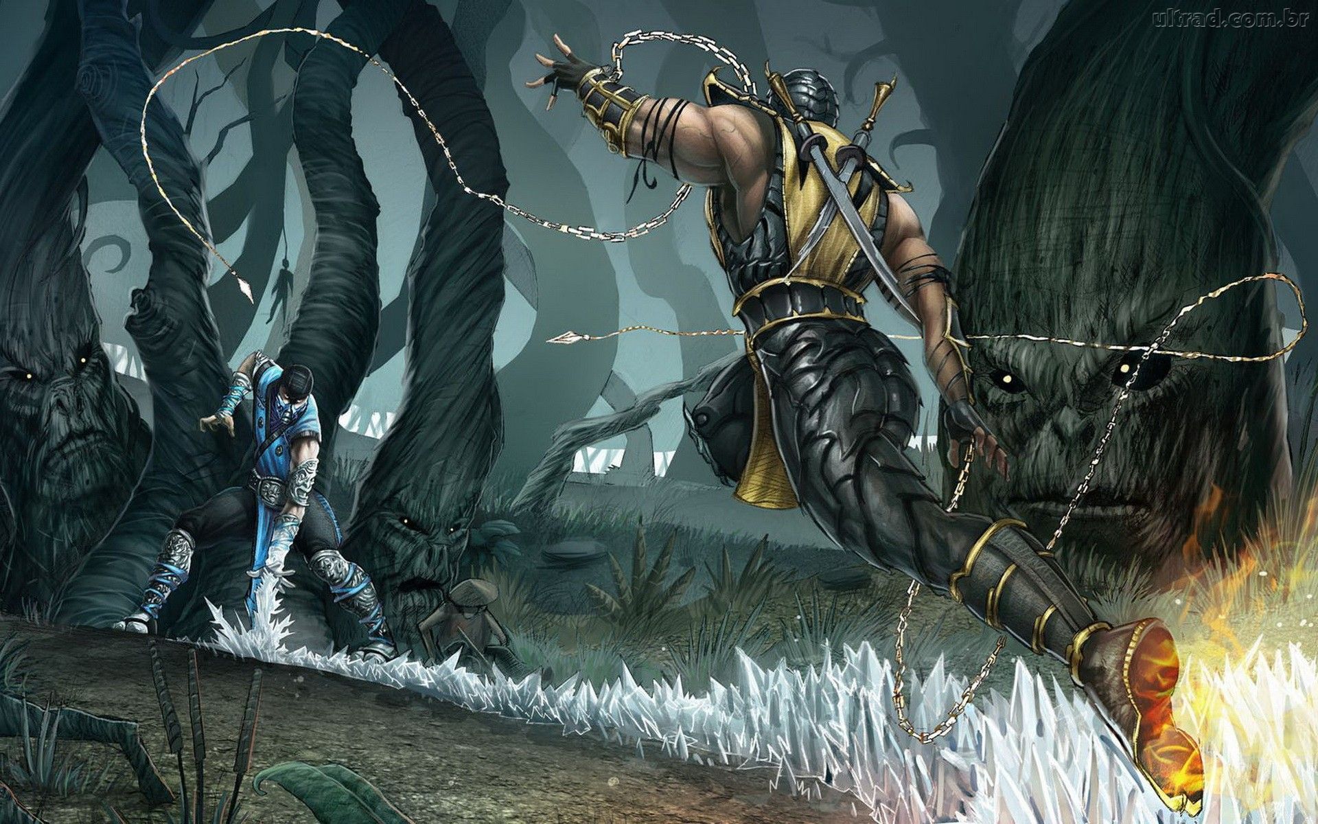 Sub Zero Wallpaper, Live Sub Zero Wallpapers, Dn Sub - Scorpion Vs Sub Zero - HD Wallpaper 