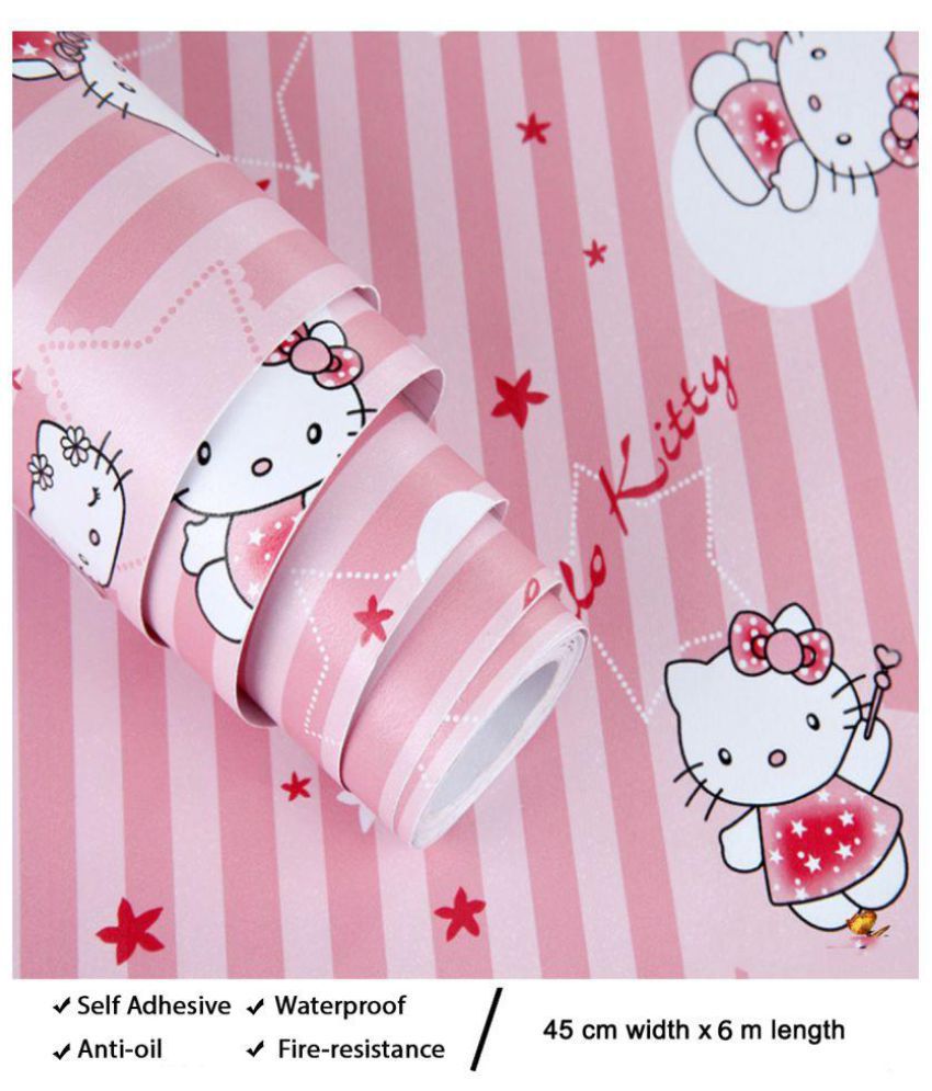 Stiker Dinding Kamar Hello Kitty - HD Wallpaper 