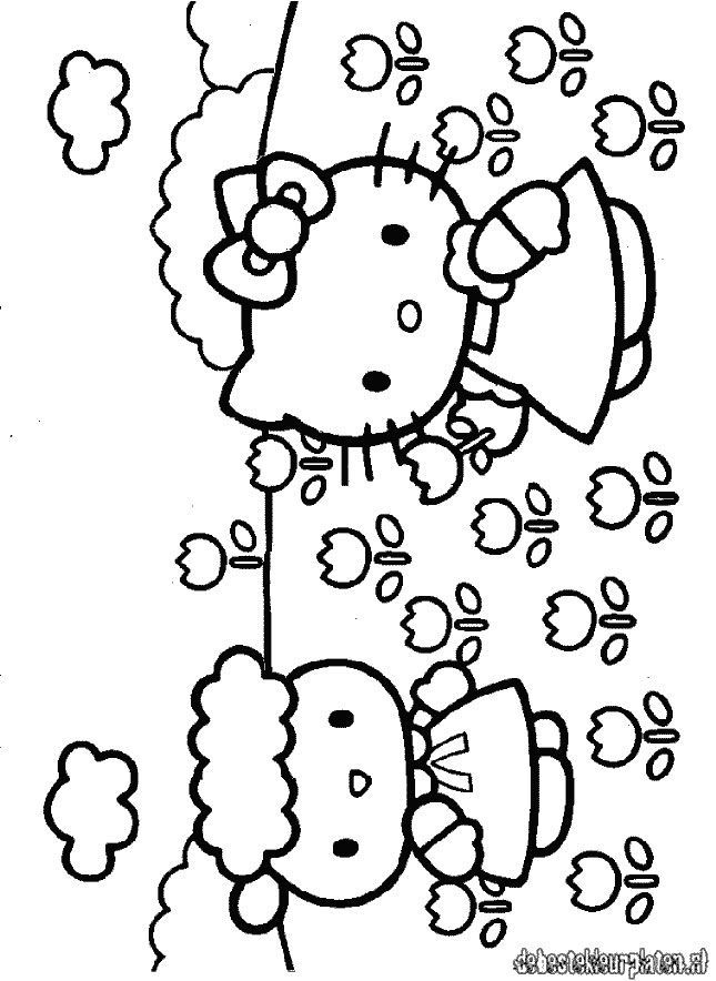 Hello kitty coloring pages