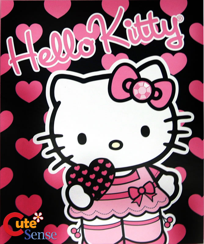 Black Hello Kitty Images - Hello Kitty Wallpaper Pink And Black Love - HD Wallpaper 