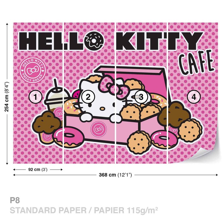 Hello Kitty Wallpaper Mural - Hello Kitty Cafe - HD Wallpaper 