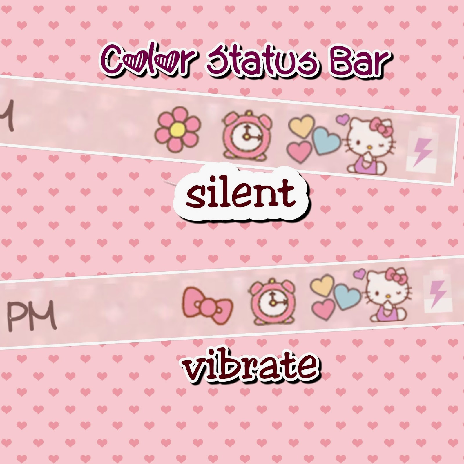 Status Bar Hello Kitty - HD Wallpaper 