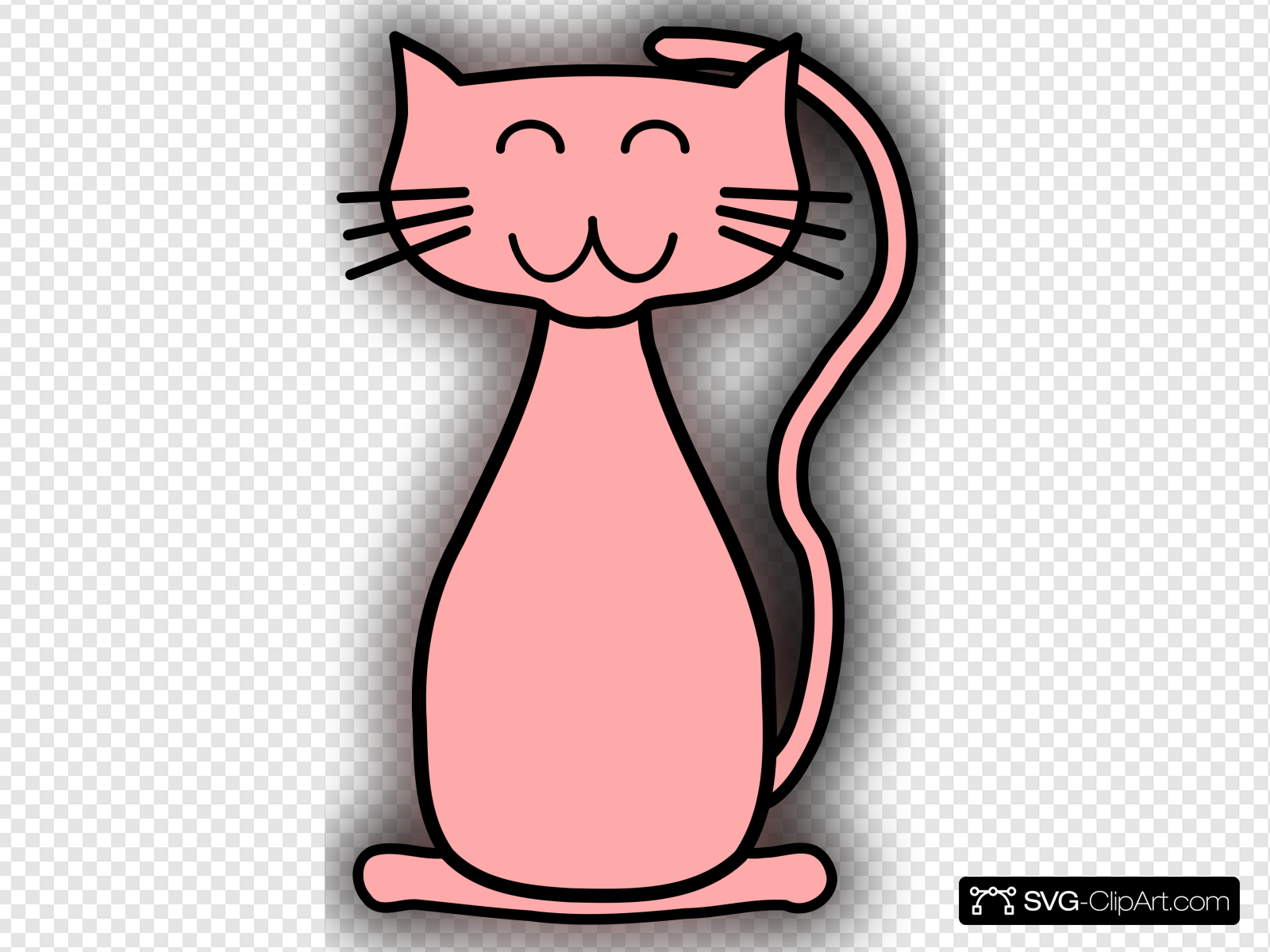 Peach Cat Clip Art - HD Wallpaper 