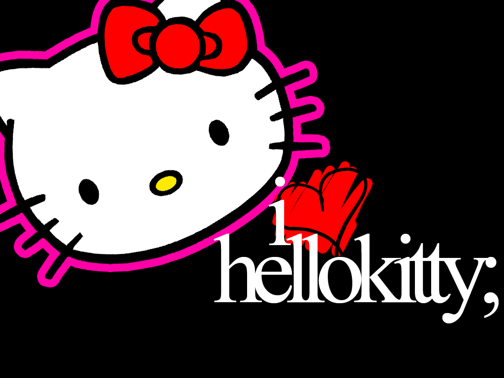 Hello Kitty Wallpaper Pink And Black Love Desktop Background Hello Kitty 1024x768 Wallpaper Teahub Io