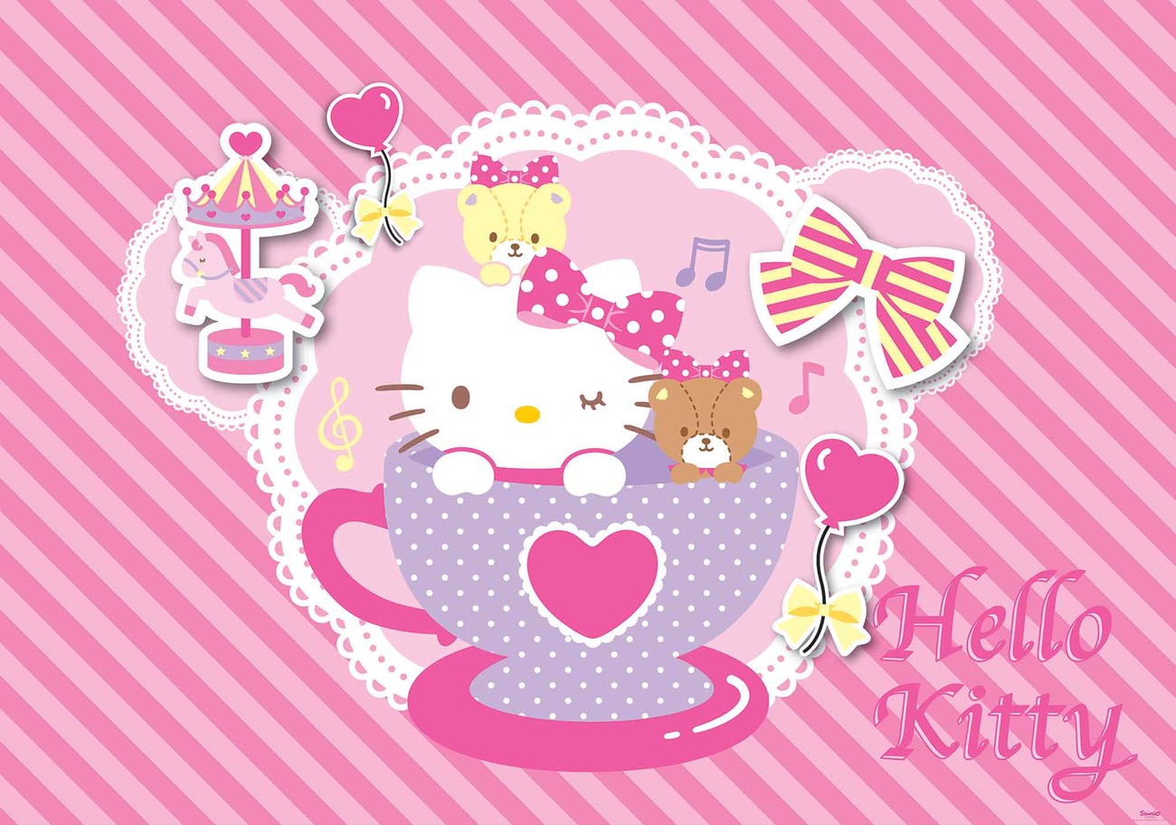 Hello Kitty Wallpaper Mural - Hello Kitty Wallpaper Facebook - HD Wallpaper 