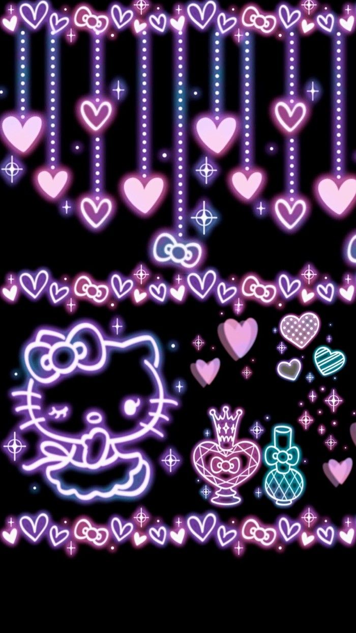 Black Hello Kitty Wallpaper Phone 700x1244 Wallpaper Teahub Io