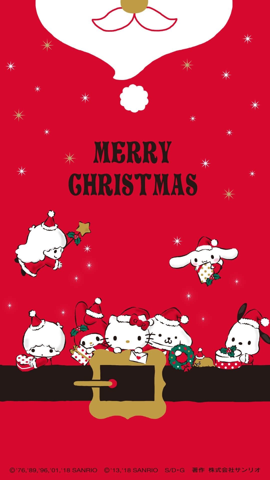 Sanrio Merry Christmas Wallpaper Hello Kitty Art, Hello - Christmas Wallpaper Sanrio - HD Wallpaper 