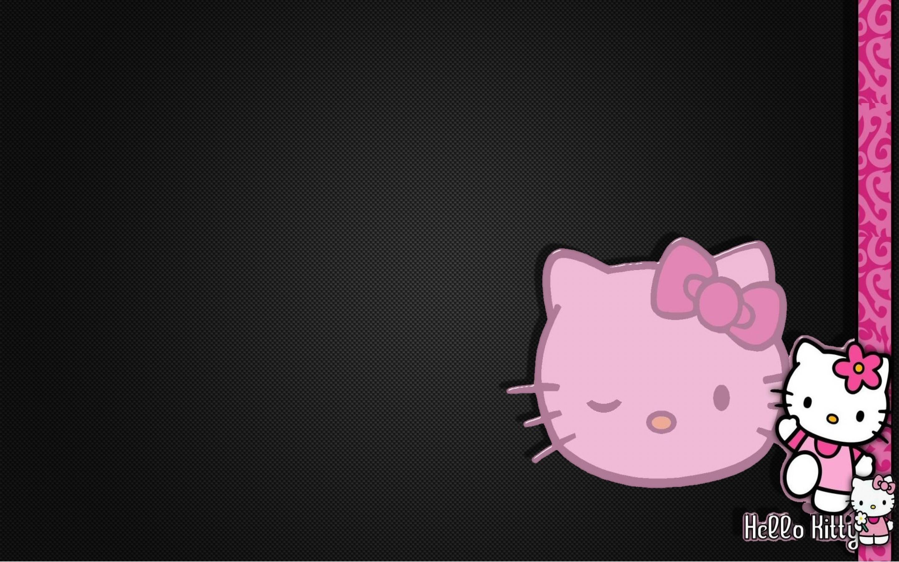 Black And Pink Hello Kitty Wallpaper - Anime Hello Kitty Wallpaper Hd - HD Wallpaper 