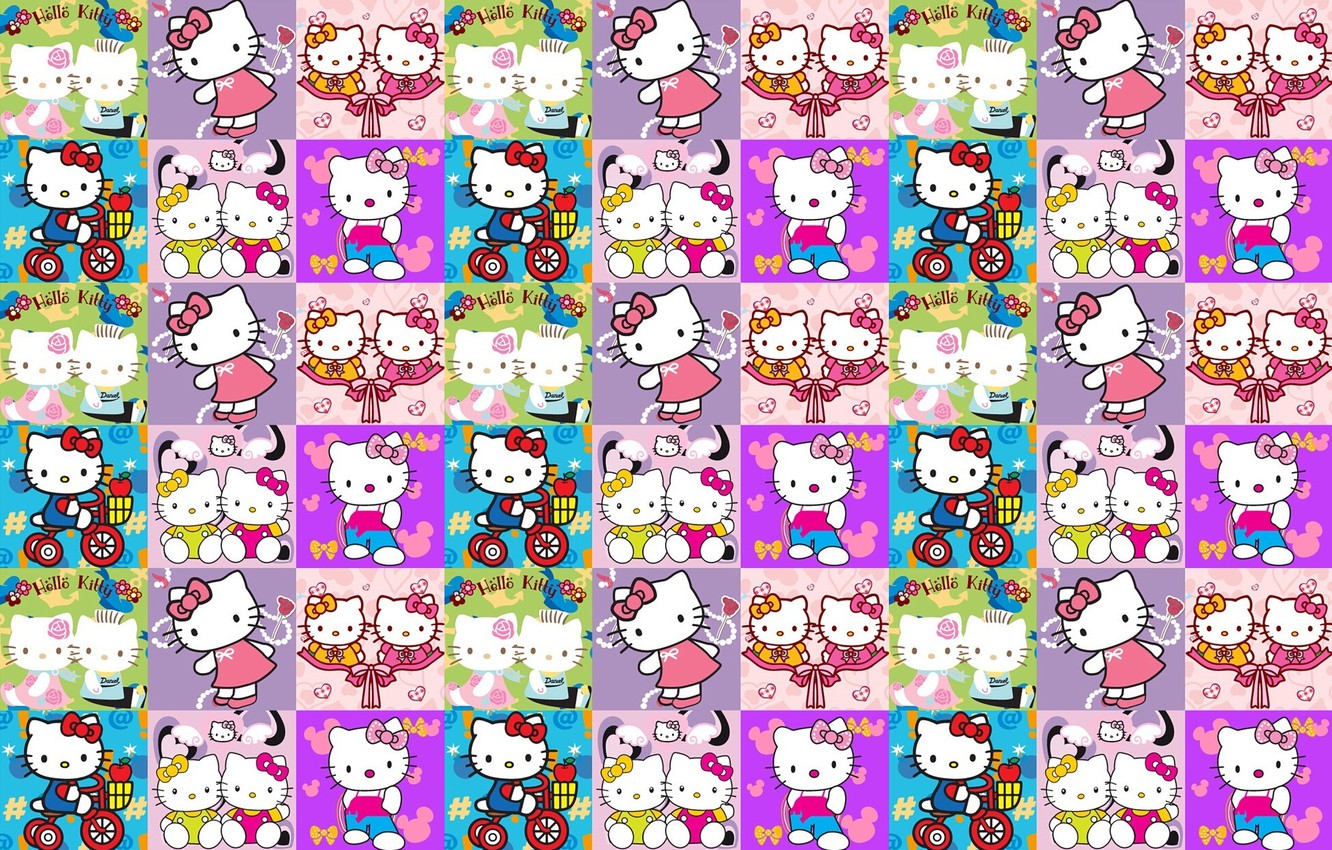 Photo Wallpaper Background, Texture, Art, Hello Kitty, - Hello Kitty Texture - HD Wallpaper 