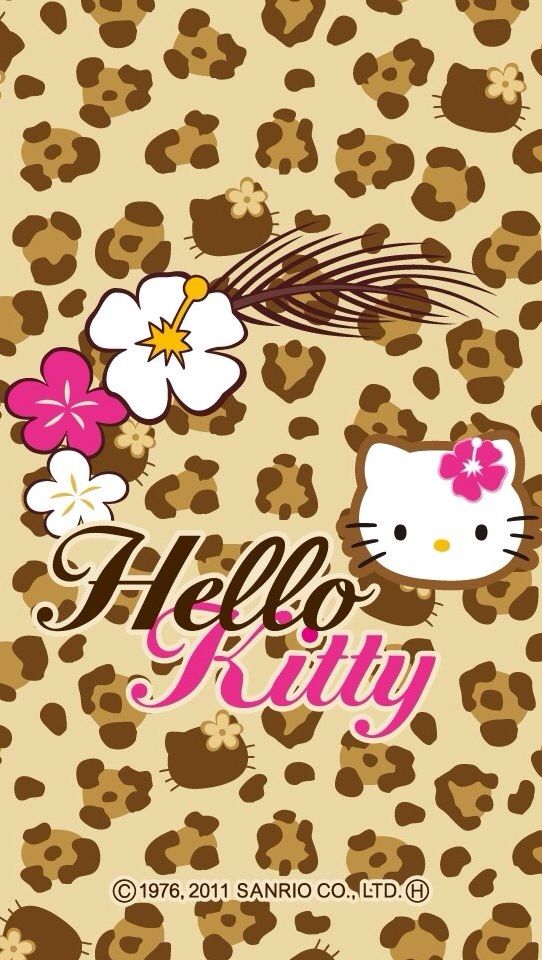 Kitty Leopard - Hello Kitty Animal Print - HD Wallpaper 