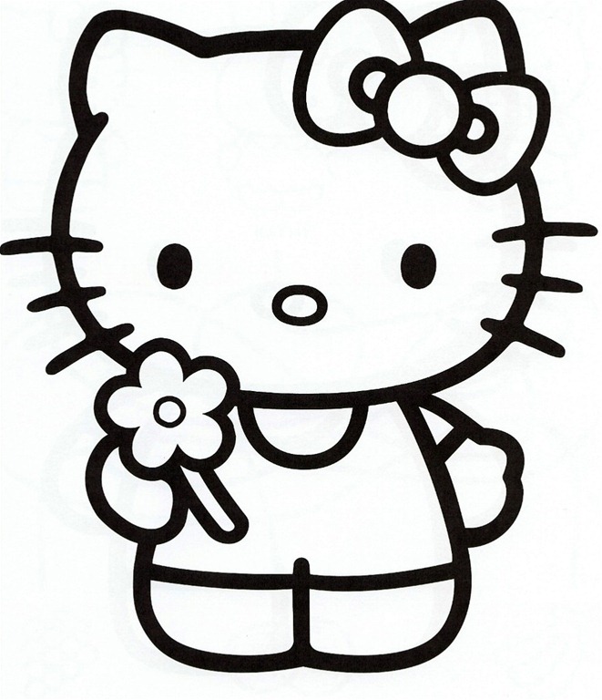 Hello Kitty Stencil Printable - Hello Kitty Print Out Color - HD Wallpaper 