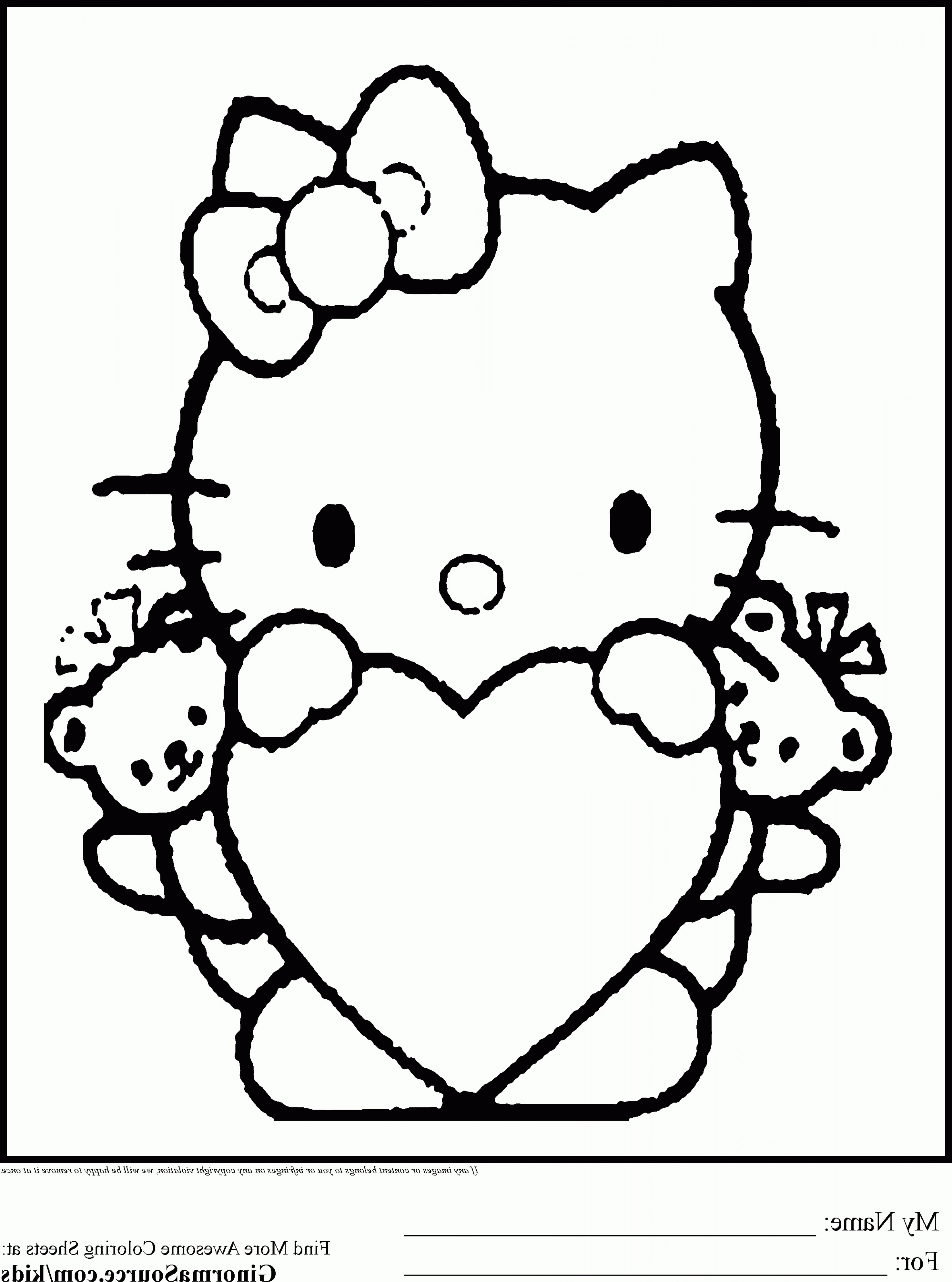 Valentine Clip Art Black And White Hello Kitty - Hello Kitty Clipart Black And White - HD Wallpaper 