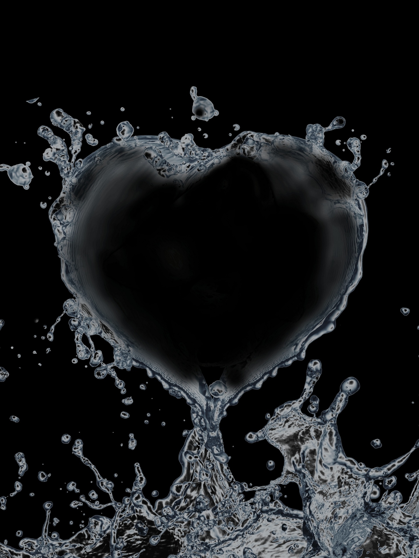 White Heart Splash Free Photo - Black And White Heart Background -  1440x1920 Wallpaper 