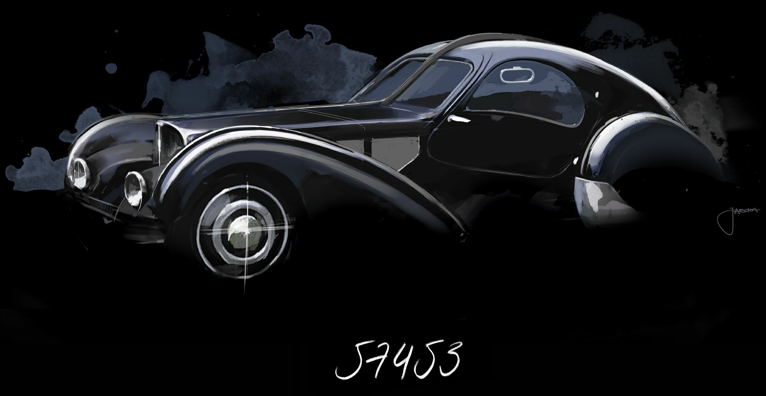 Bugatti Type 57sc Atlantic La Voiture Noire - HD Wallpaper 