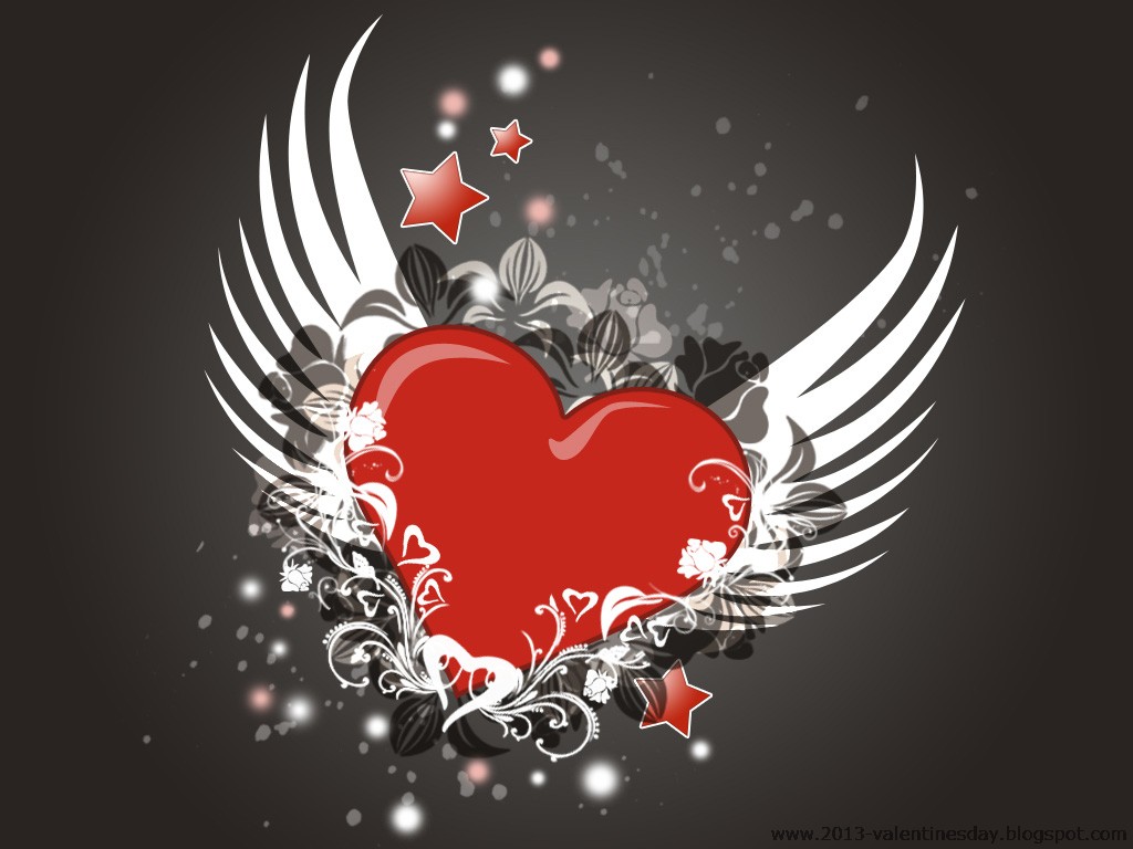 Heart With Wings Wallpaper - Happy Valentines Day To Our Military - HD Wallpaper 