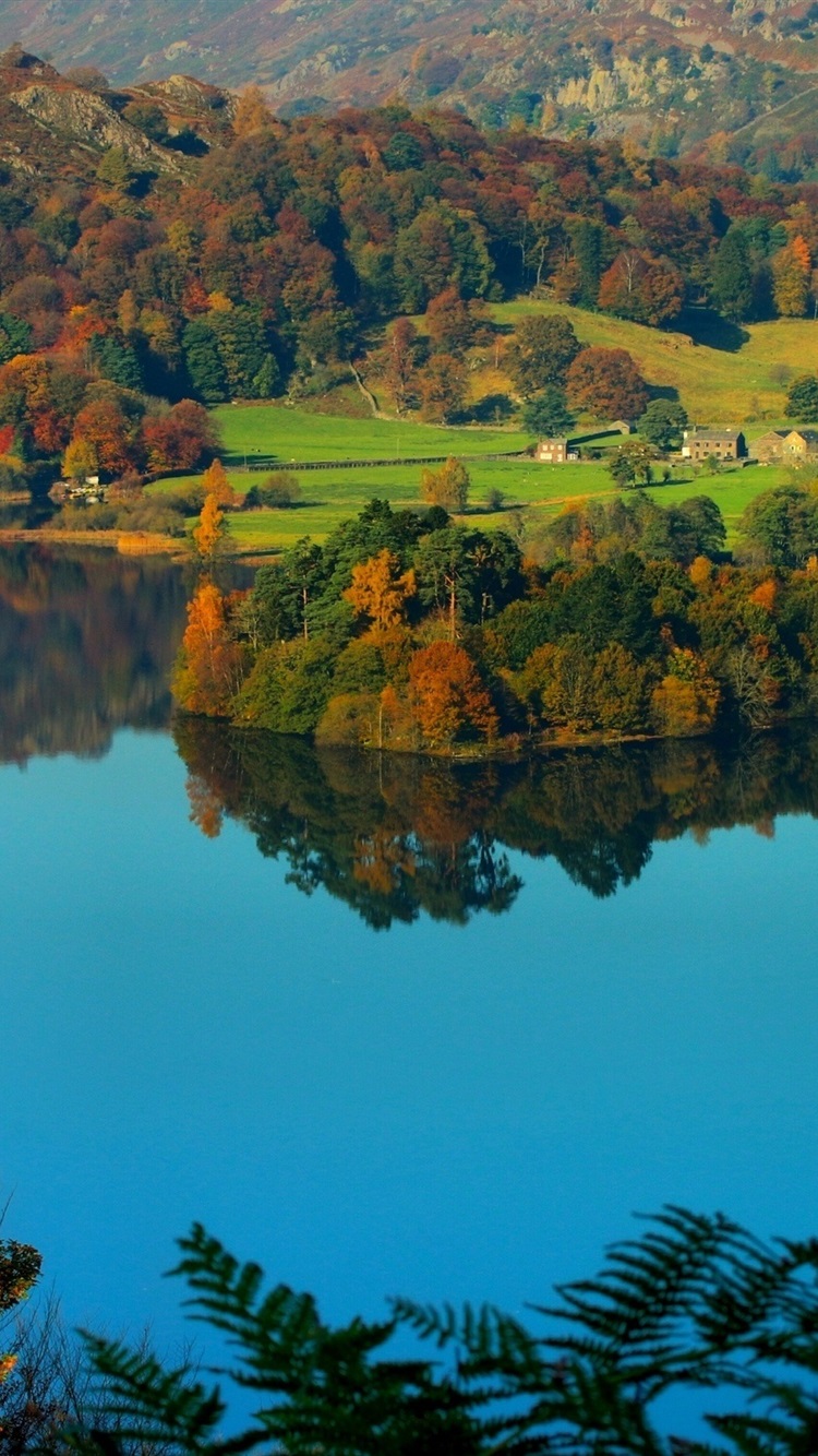 Iphone Wallpaper Grasmere Village, Cumbria, England, - 英國 湖區 國家 公園 - HD Wallpaper 