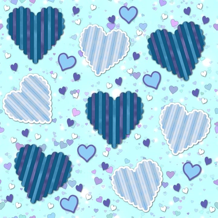 Cute Heart Background Scrapbook - HD Wallpaper 