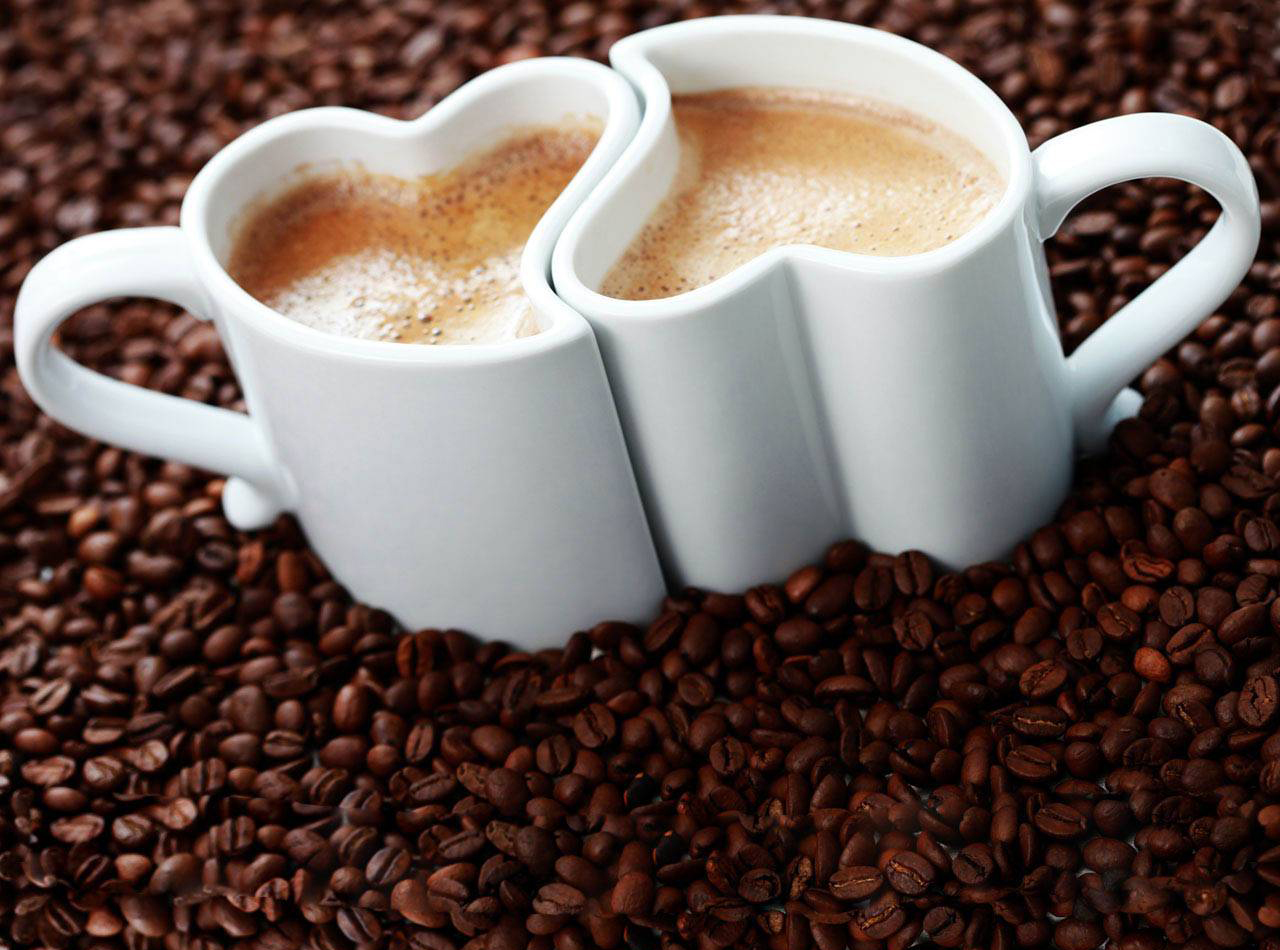49528 Love Two Love Heart Coffee Cups - Deux Tasses De Café - HD Wallpaper 