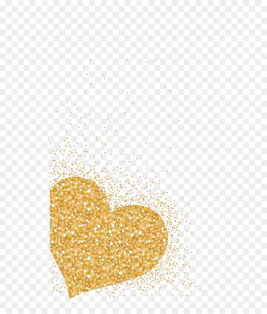 Transparent Gold Glitter Heart - HD Wallpaper 