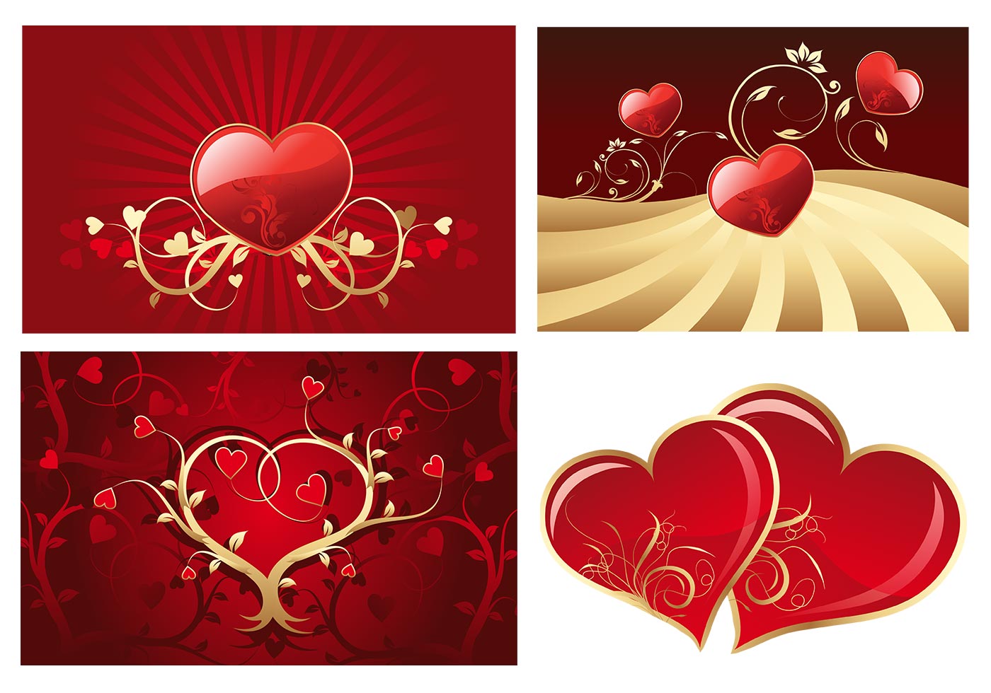 Valentine S Day Hearts Photoshop Wallpaper Pack - Alla Hjärtans Dag Kort - HD Wallpaper 