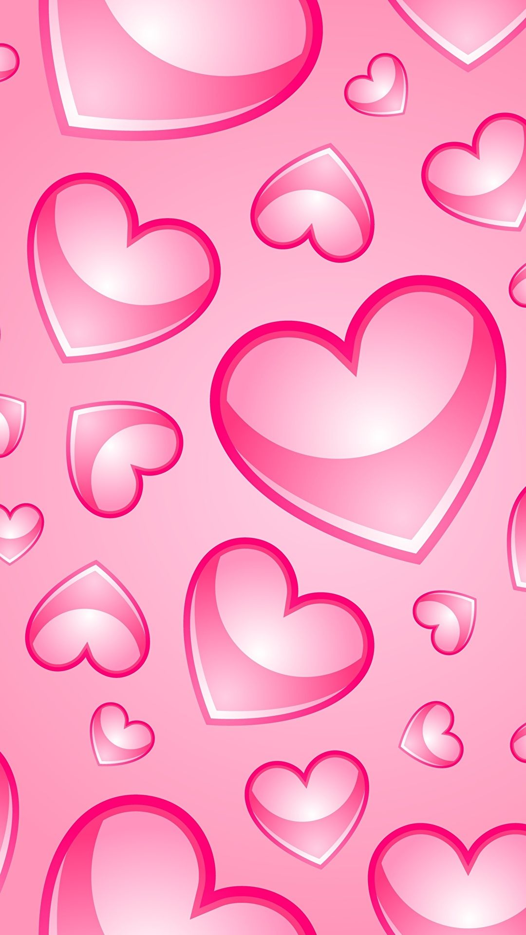 Background Heart Wallpaper Pink - HD Wallpaper 