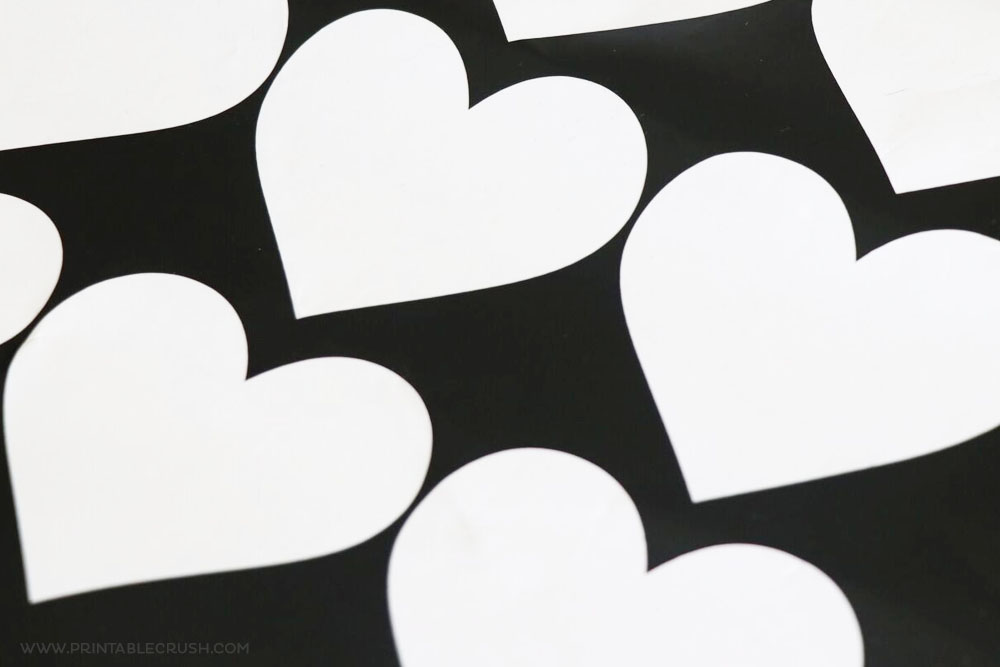Heart Shapes Cut Out Of Cricut Vinyl For A Faux Heart - Heart - HD Wallpaper 