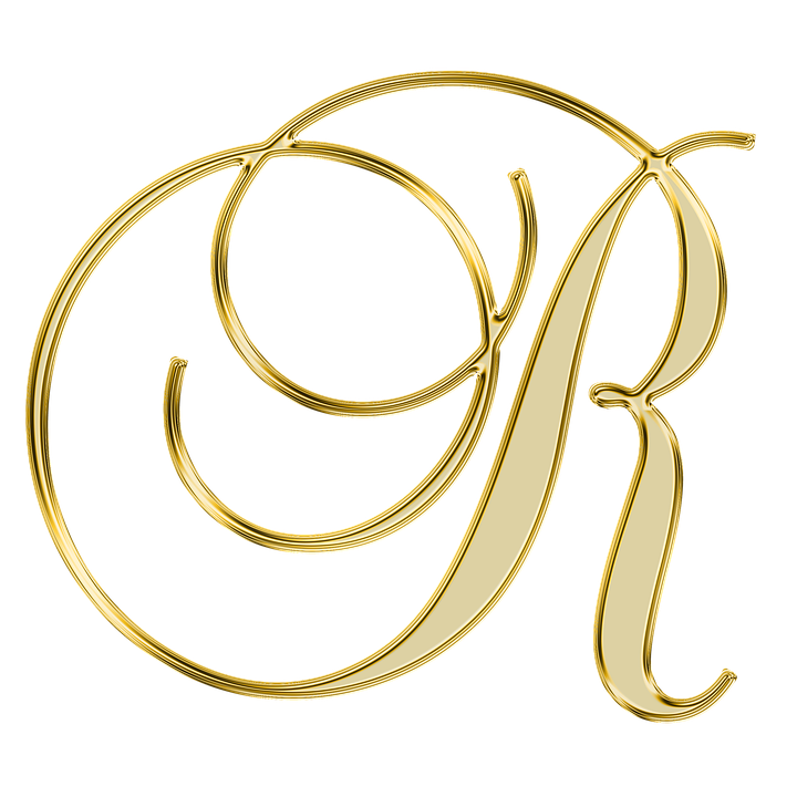 Gold Letter R With Diamonds - HD Wallpaper 