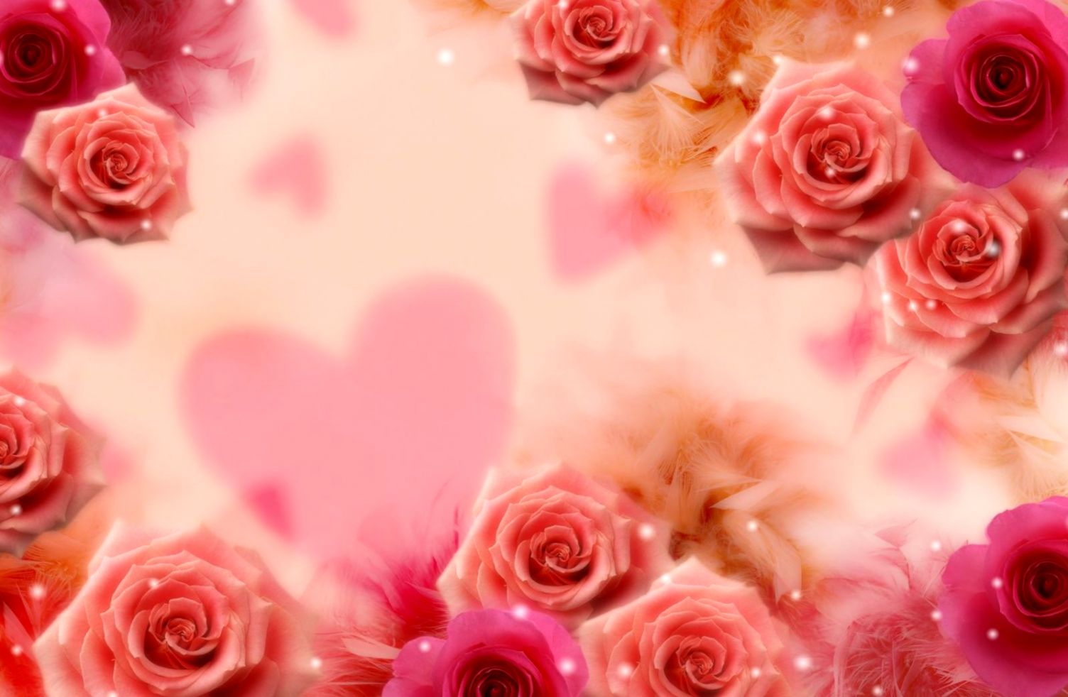 Flowers Simply Pink Love Roses Hearts Flowers Nature - Hd Love Flowers Name - HD Wallpaper 