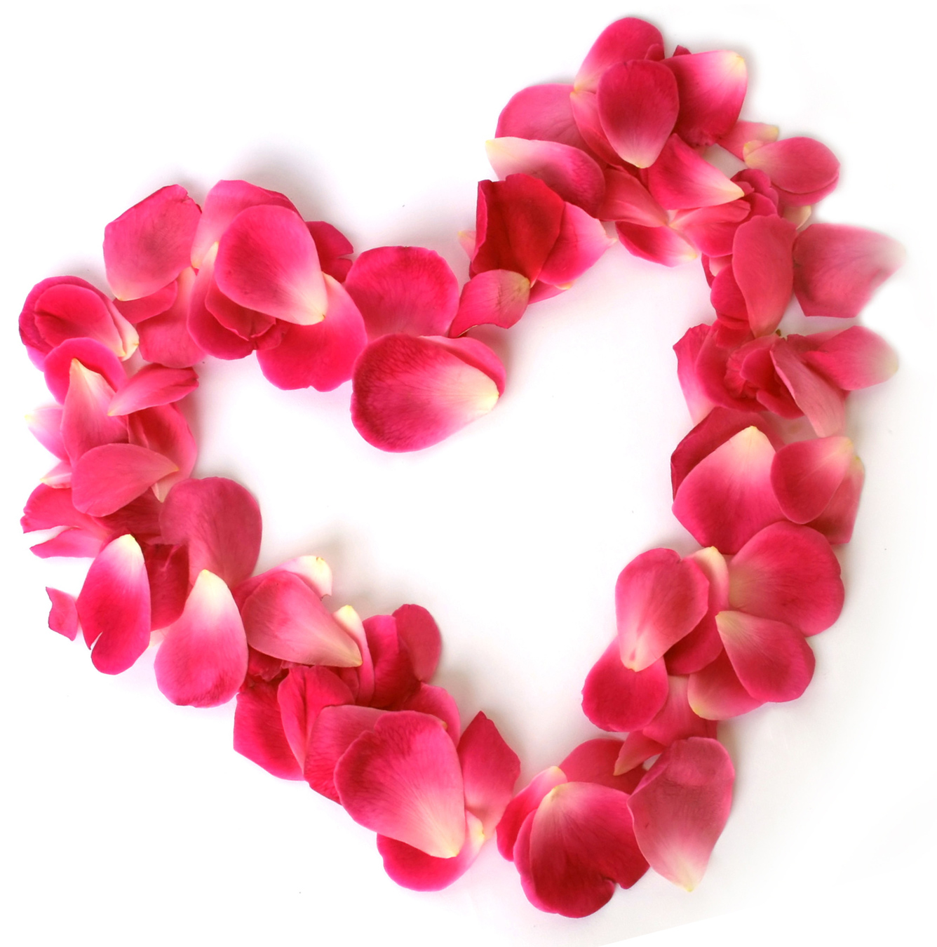 Pink Heart Flowers - Love Heart With Flowers - HD Wallpaper 