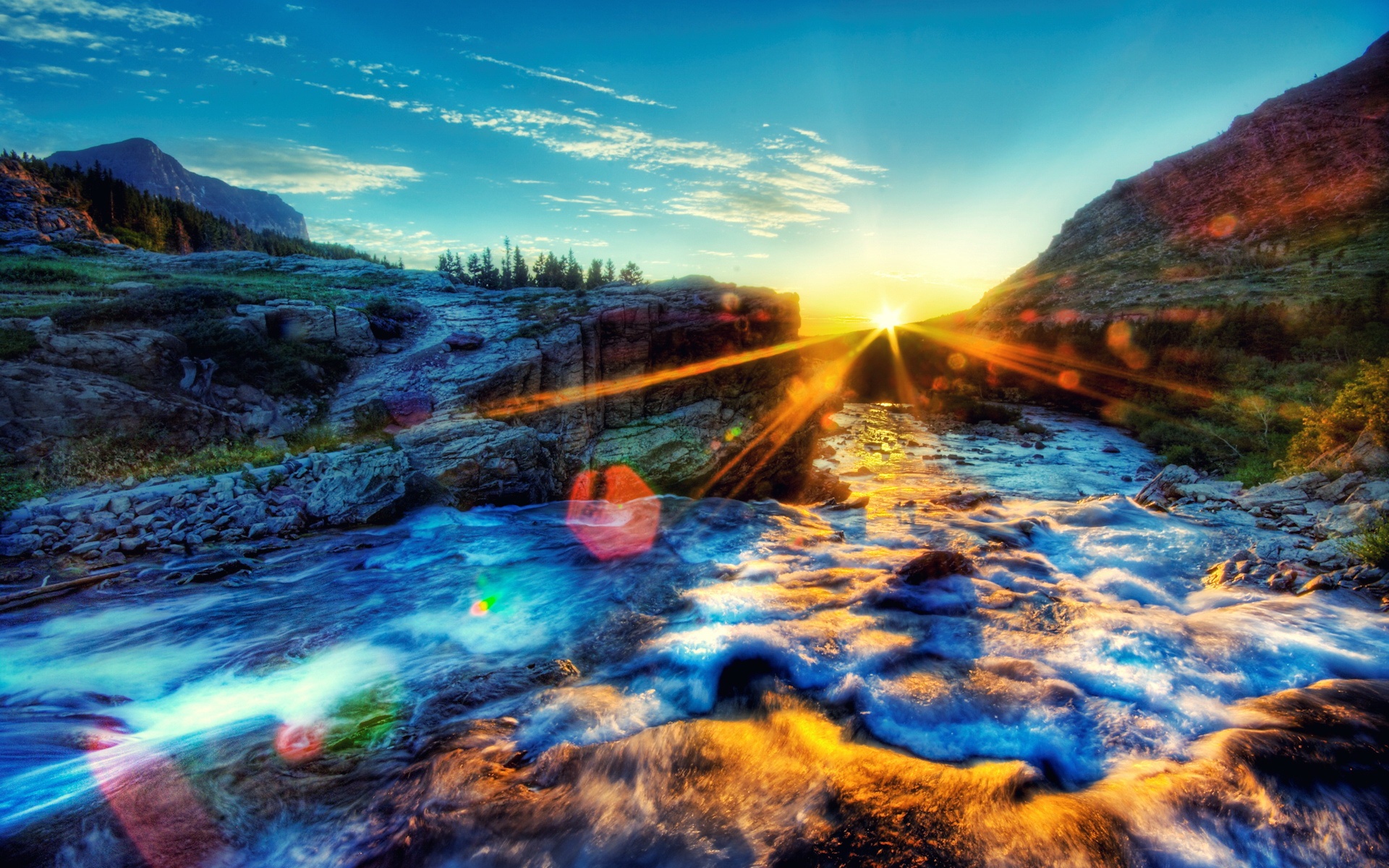Preview Sunshine Pic By Gertruida Alesio - Beautiful Stream - HD Wallpaper 