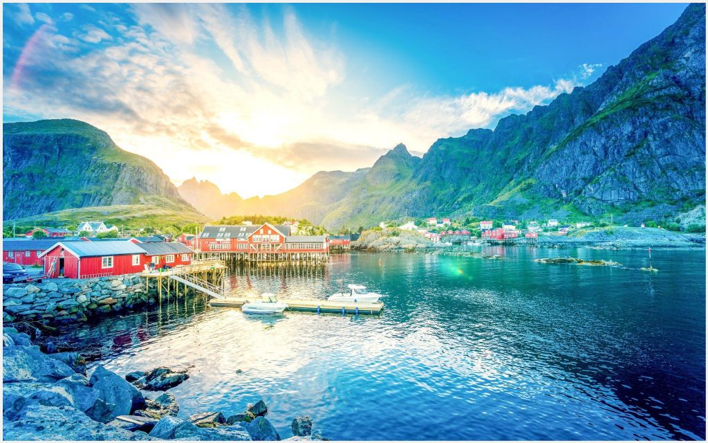 Lofoten Islands Sunrise Lofoten Islands Sunrise 1080p - HD Wallpaper 