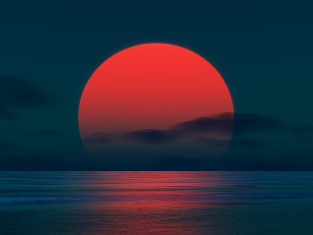 Red Sun Wallpaper - HD Wallpaper 